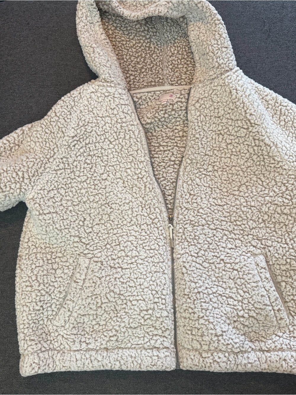 Women’s SO Kohls Sherpa Zip Hoodie Jacket in Cream - Cozy Fleece Outerwear
